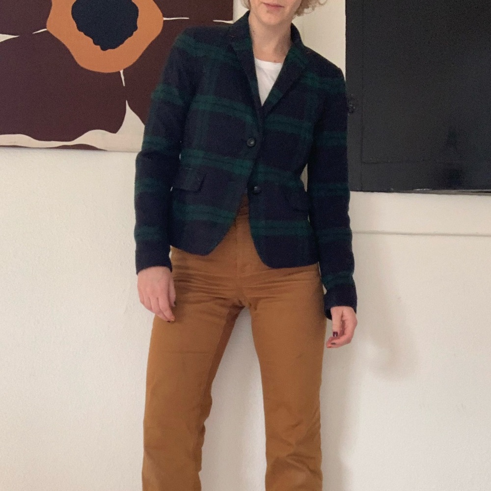GAP Plaid Blazer - Navy and Green - Picture 4 of 8